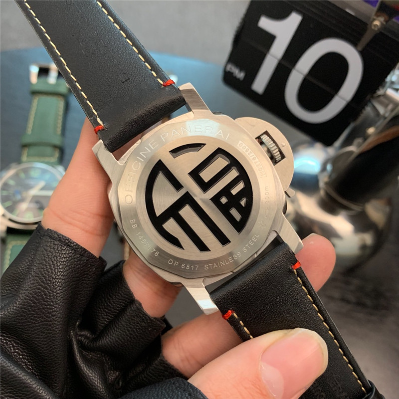 Panerai Black Leather Watch - Panerai Luminor Marina Black Leather - Image 2