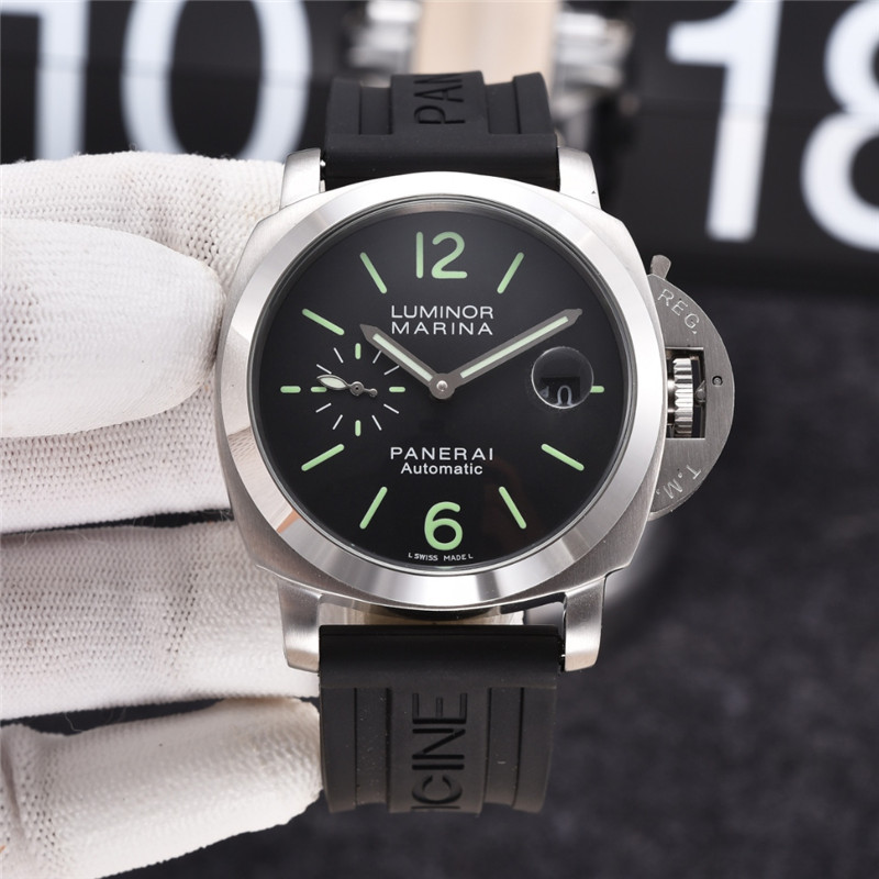 Panerai Luminor Marina Black Dial - Rubber Strap