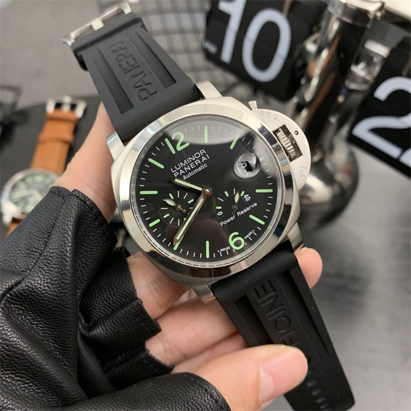 PANERAI Luminor PAM00090 Power reserve black Dial Automatic