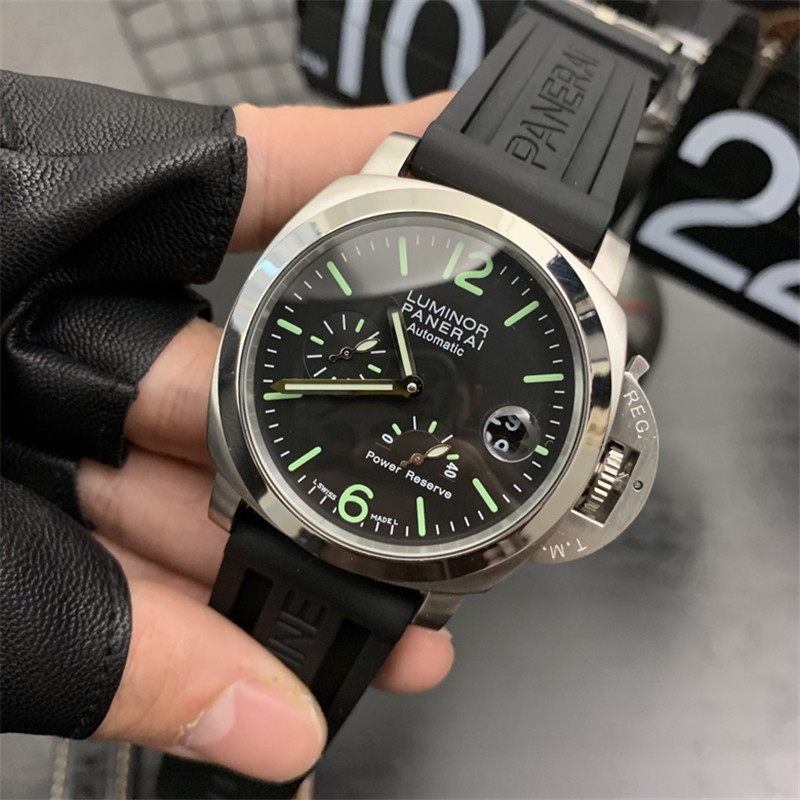 PANERAI Luminor PAM00090 Power reserve black Dial Automatic