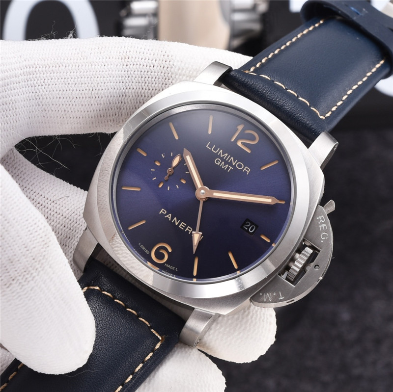 Panerai Luminor GMT Blue Dial - Leather Strap - Image 7