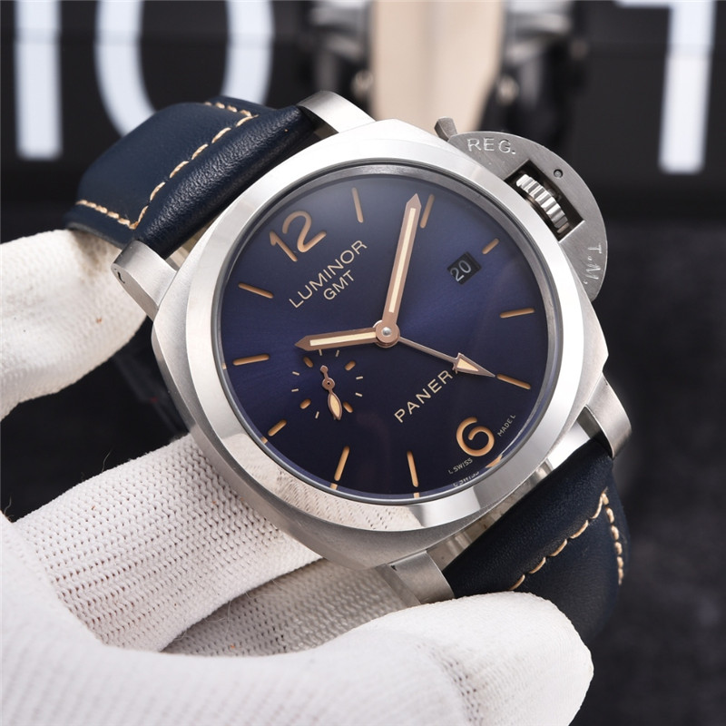Panerai Luminor GMT Blue Leather - Stainless Steel Case - Image 8