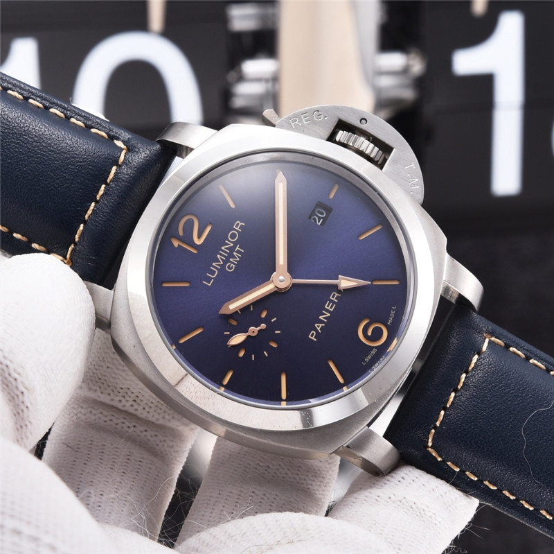 Panerai Luminor GMT Blue Dial - Leather Strap - Image 6