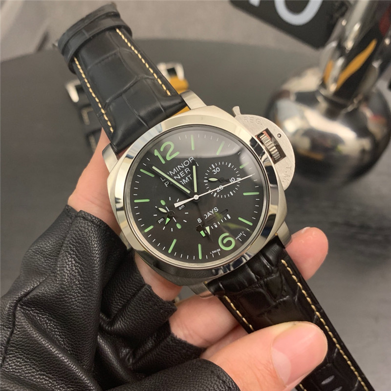 leather Panerai Luminor GMT Black Dial - Panerai Luminor GMT Black - Image 7