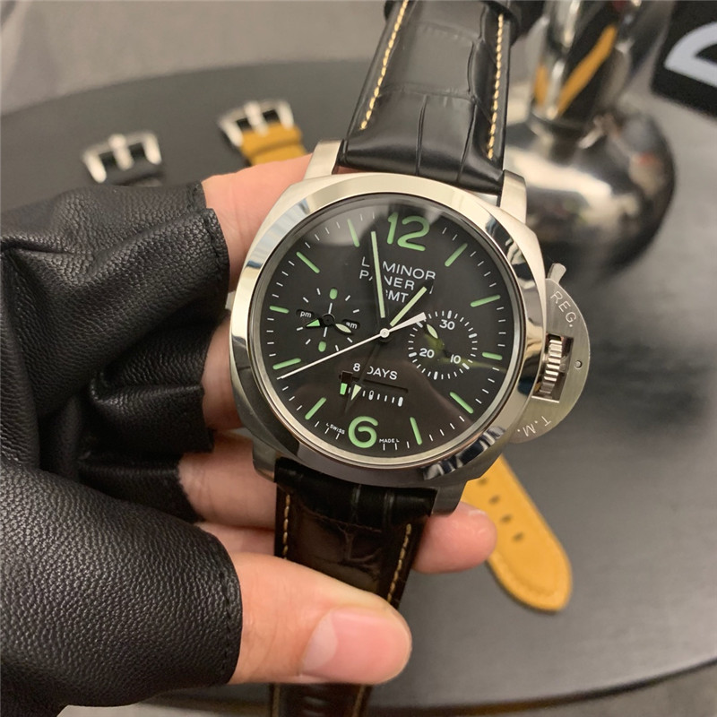 leather Panerai Luminor GMT Black Dial - Panerai Luminor GMT Black - Image 6