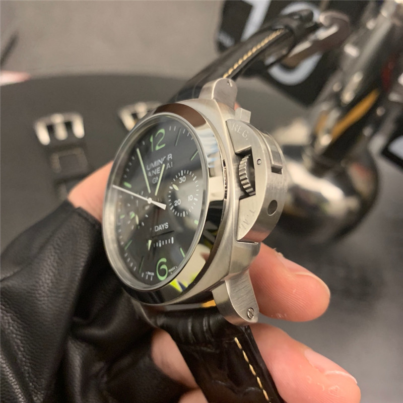 leather Panerai Luminor GMT Black Dial - Panerai Luminor GMT Black - Image 5