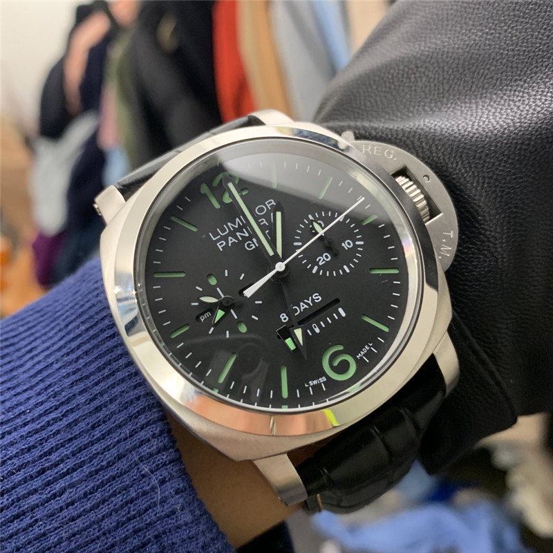 leather Panerai Luminor GMT Black Dial - Panerai Luminor GMT Black - Image 9
