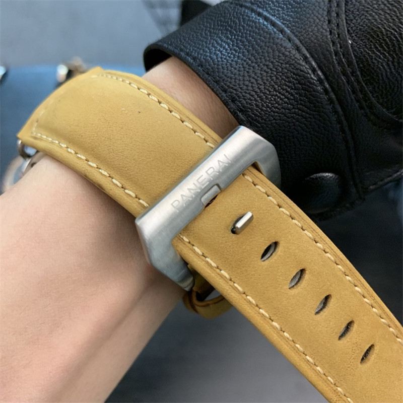 Alternative view of Vintage Style Black Dial Watch - Tan Suede Strap