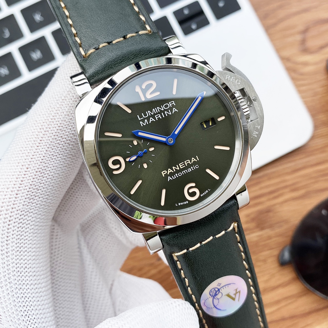 PANERAI Stainless Steel 44mm PAM 01312 Luminor Marina 1950 Box Extra Strap MINTY