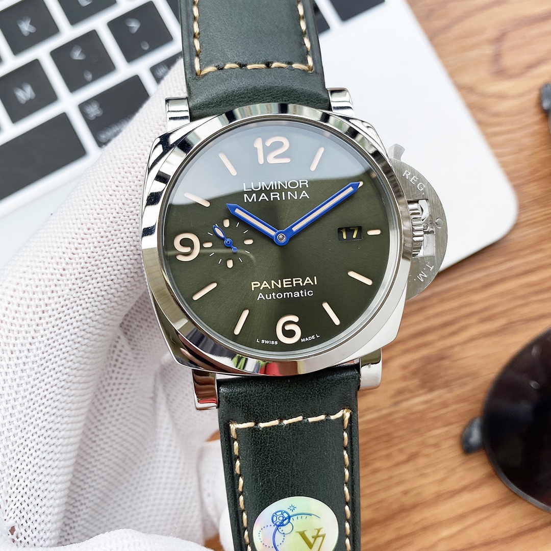 PANERAI Stainless Steel 44mm PAM 01312 Luminor Marina 1950 Box Extra Strap MINTY