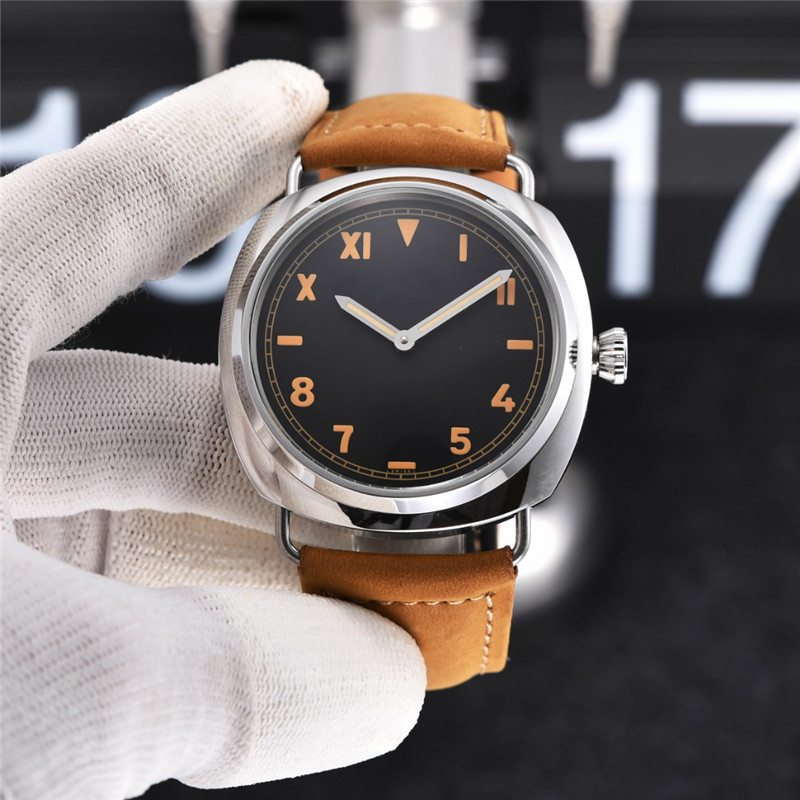 Vintage Style Black Watch - Vintage Style Watch - Black Dial, Brown
