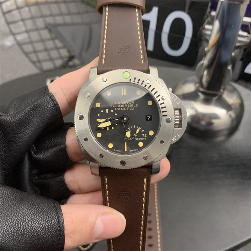 Panerai Luminor Submersible Steel Brown Leather - Image 9