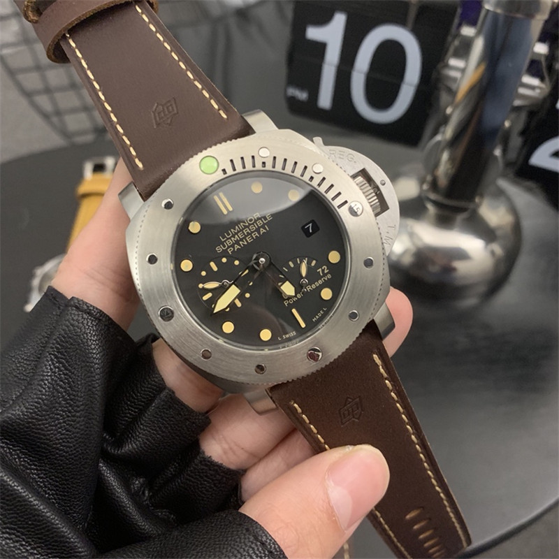 Panerai Luminor Submersible Steel Brown Leather - Image 8