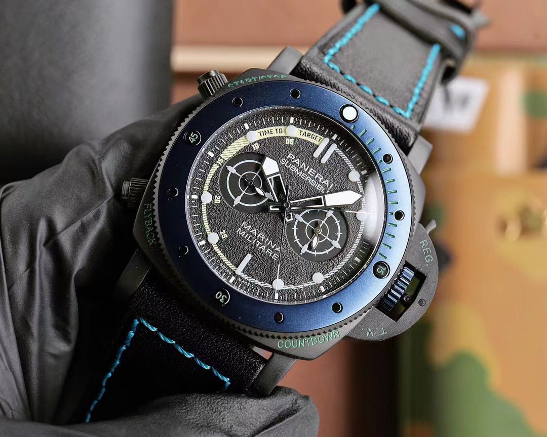 Panerai Black Rubber Dive Watch - Panerai Submersible Marina Militare - Image 8