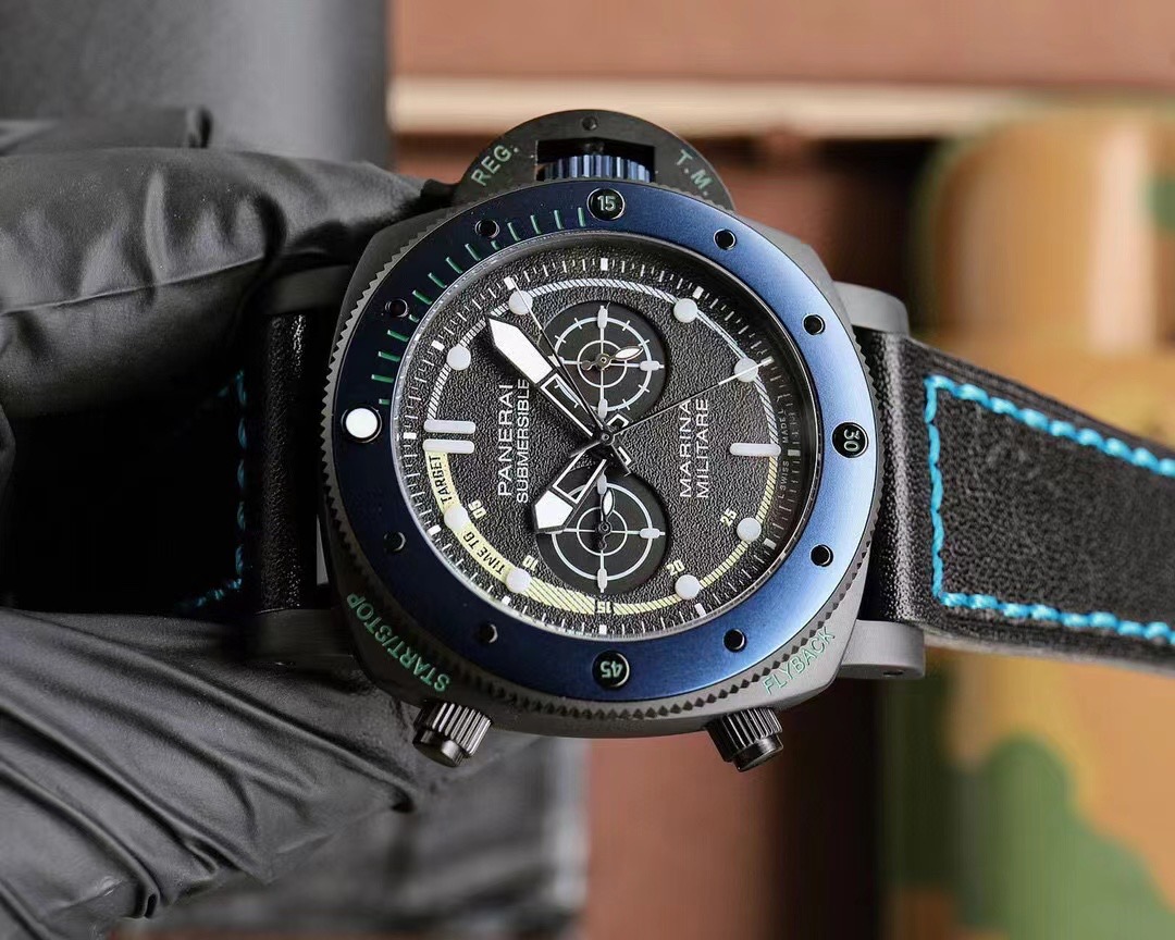 Panerai Black Rubber Dive Watch - Panerai Submersible Marina Militare - Image 6