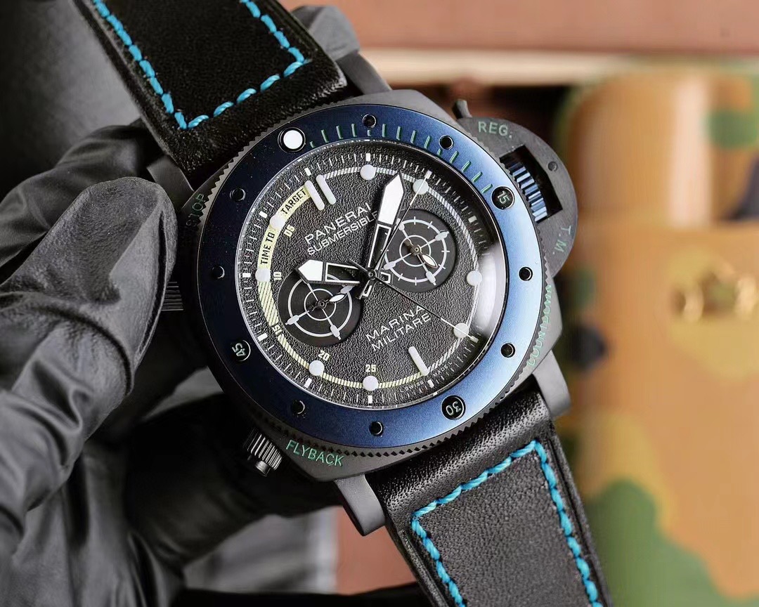 Panerai Black Rubber Dive Watch - Panerai Submersible Marina Militare - Image 7