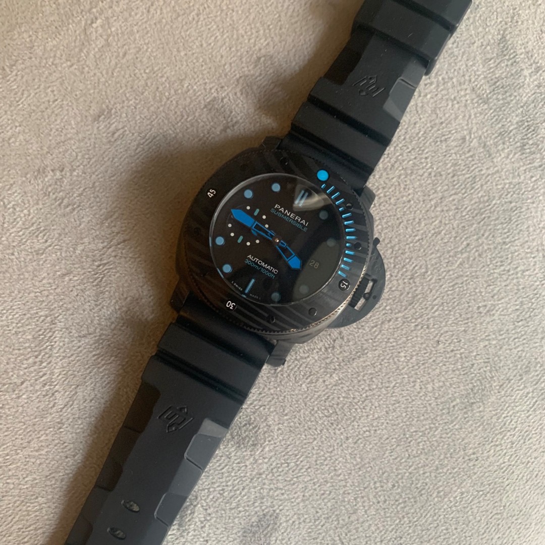 Panerai Black Dial Rubber Strap - Panerai Submersible Black Dial - Image 3