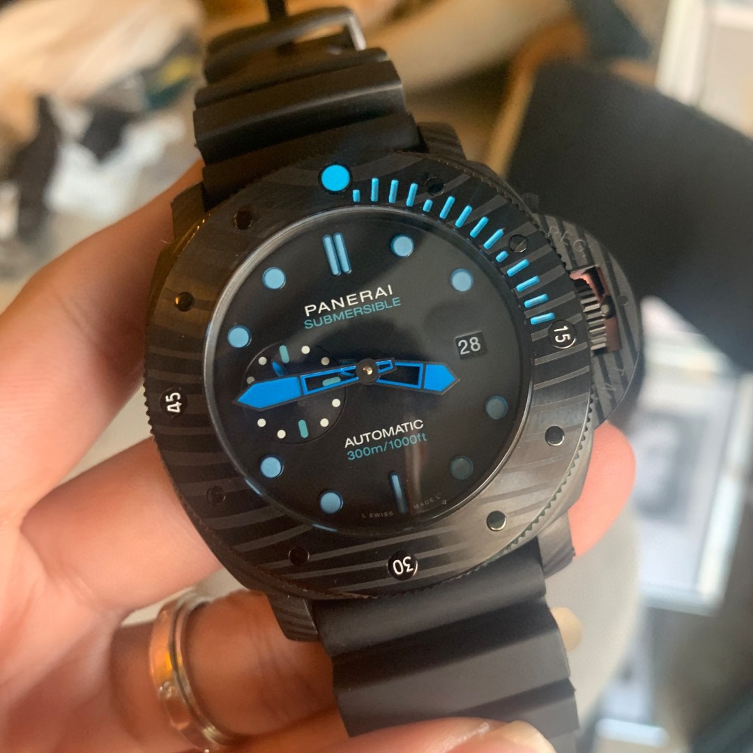 Panerai Black Dial Rubber Strap - Panerai Submersible Black Dial - Image 7