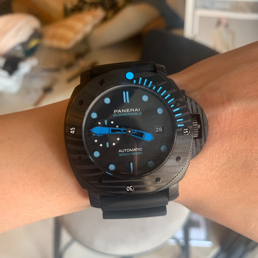 Panerai Black Dial Rubber Strap - Panerai Submersible Black Dial - Image 6