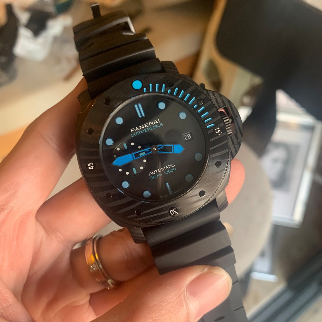 Panerai Black Dial Rubber Strap - Panerai Submersible Black Dial - Image 8