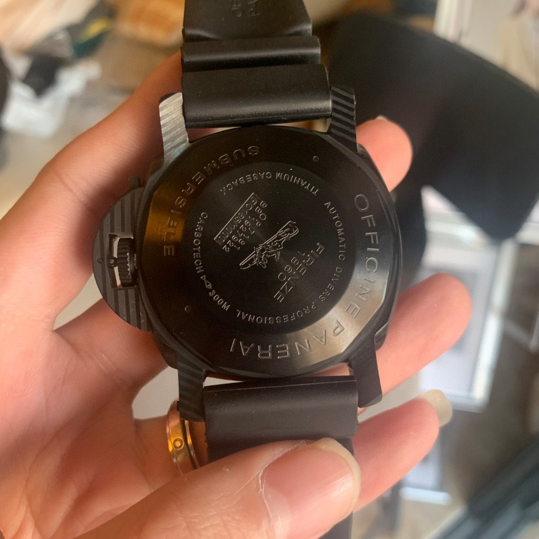 Panerai Black Dial Rubber Strap - Panerai Submersible Black Dial - Image 9
