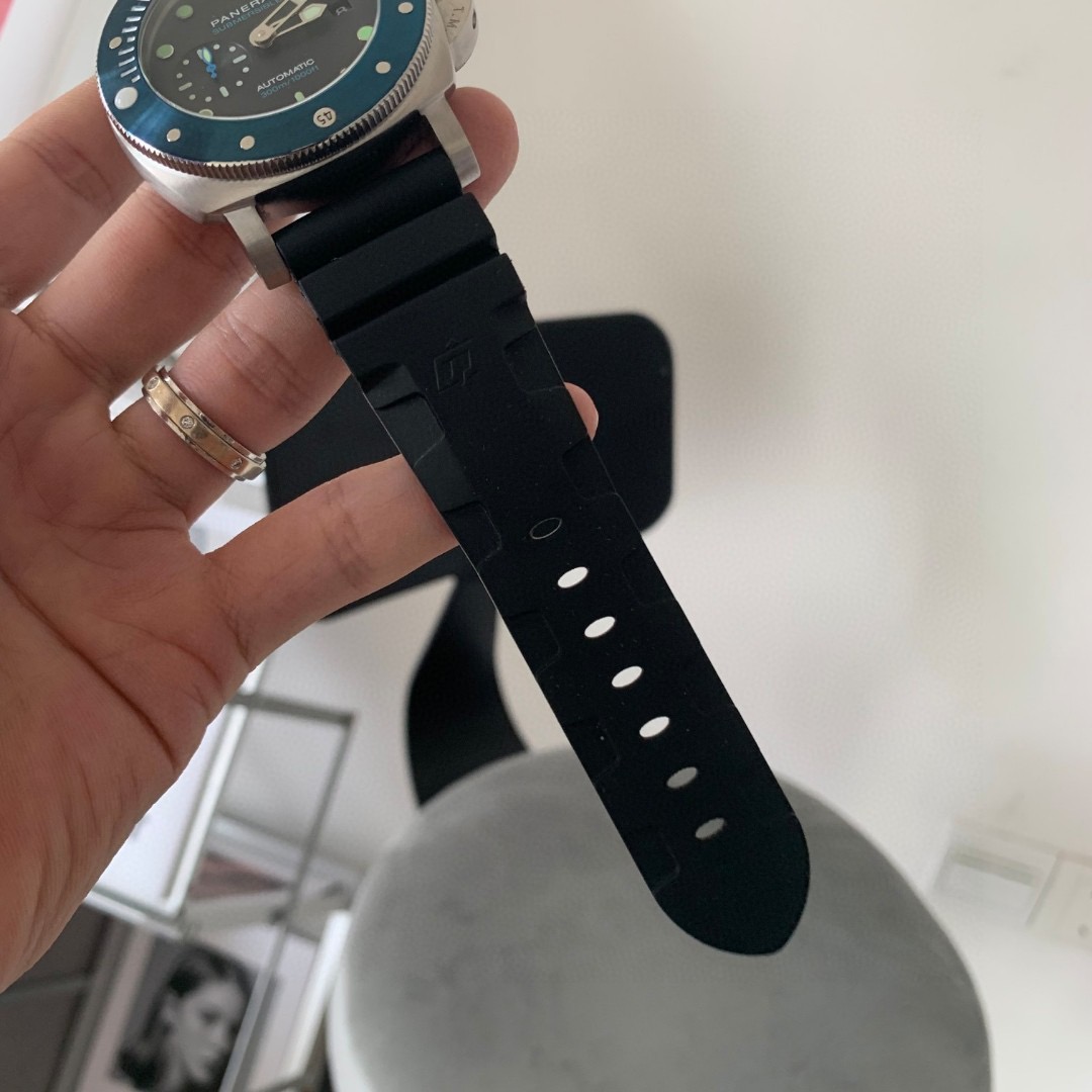 Panerai Submersible Blue Bezel - Black Rubber Strap - Image 10