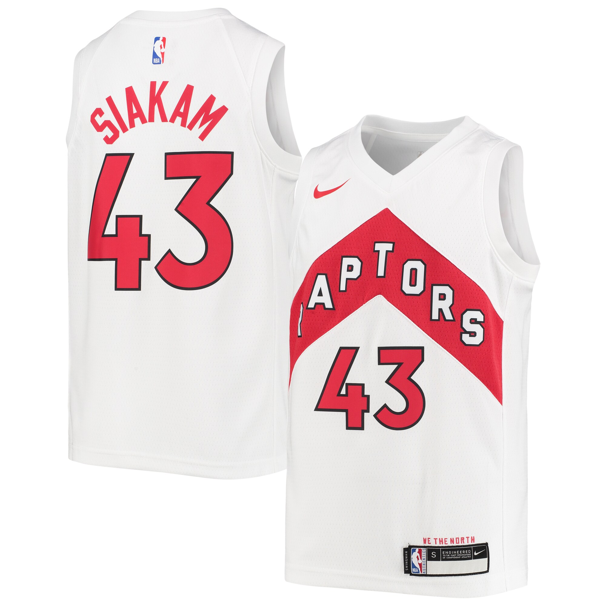 Pascal Siakam Toronto Raptors Nike Youth 2019/20 Swingman Jersey - Association Edition - White