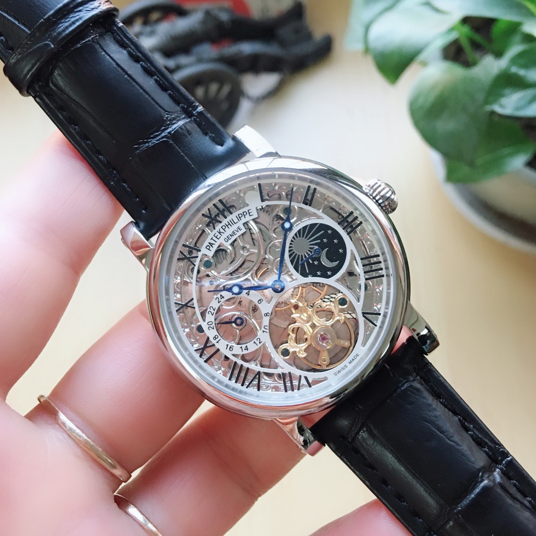 black Patek Philippe Skeleton Moonphase - Patek Philippe Skeleton 2 - Image 2