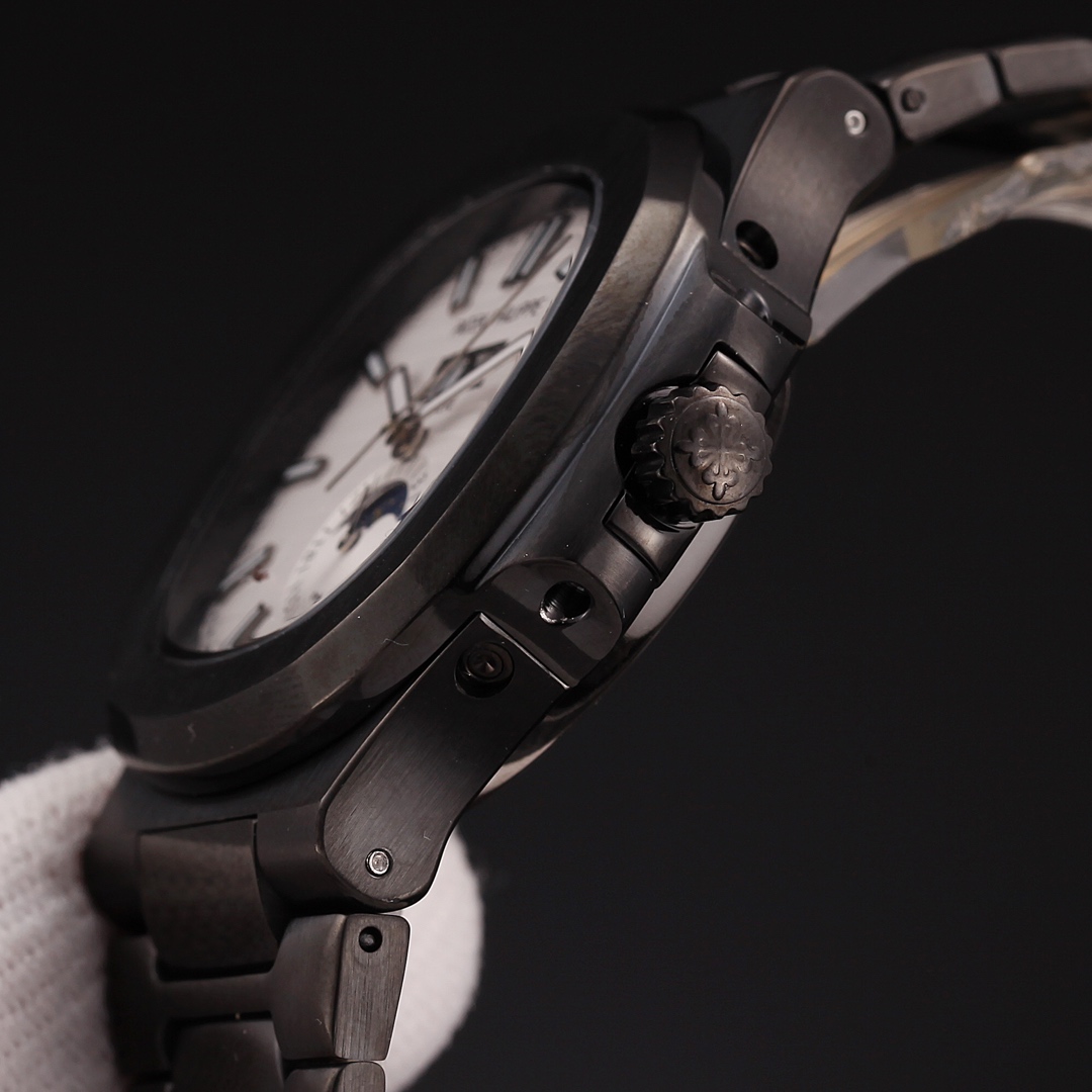 Nautilus Black Steel White - Patek Philippe Nautilus - Black Steel - Image 2
