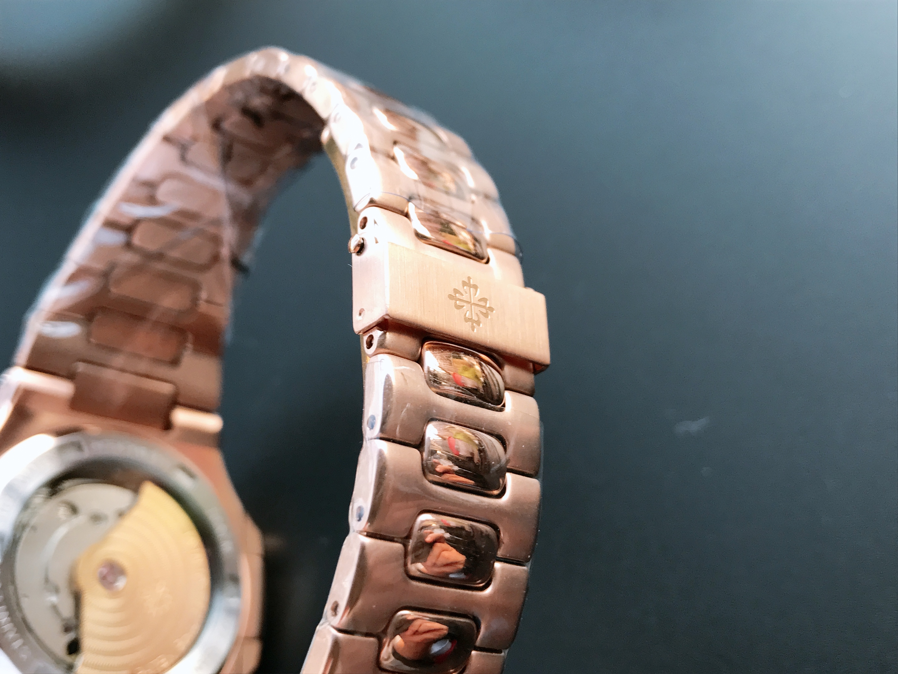 brown Patek Philippe Rose Gold Nautilus - Patek Philippe Rose Gold - Image 3