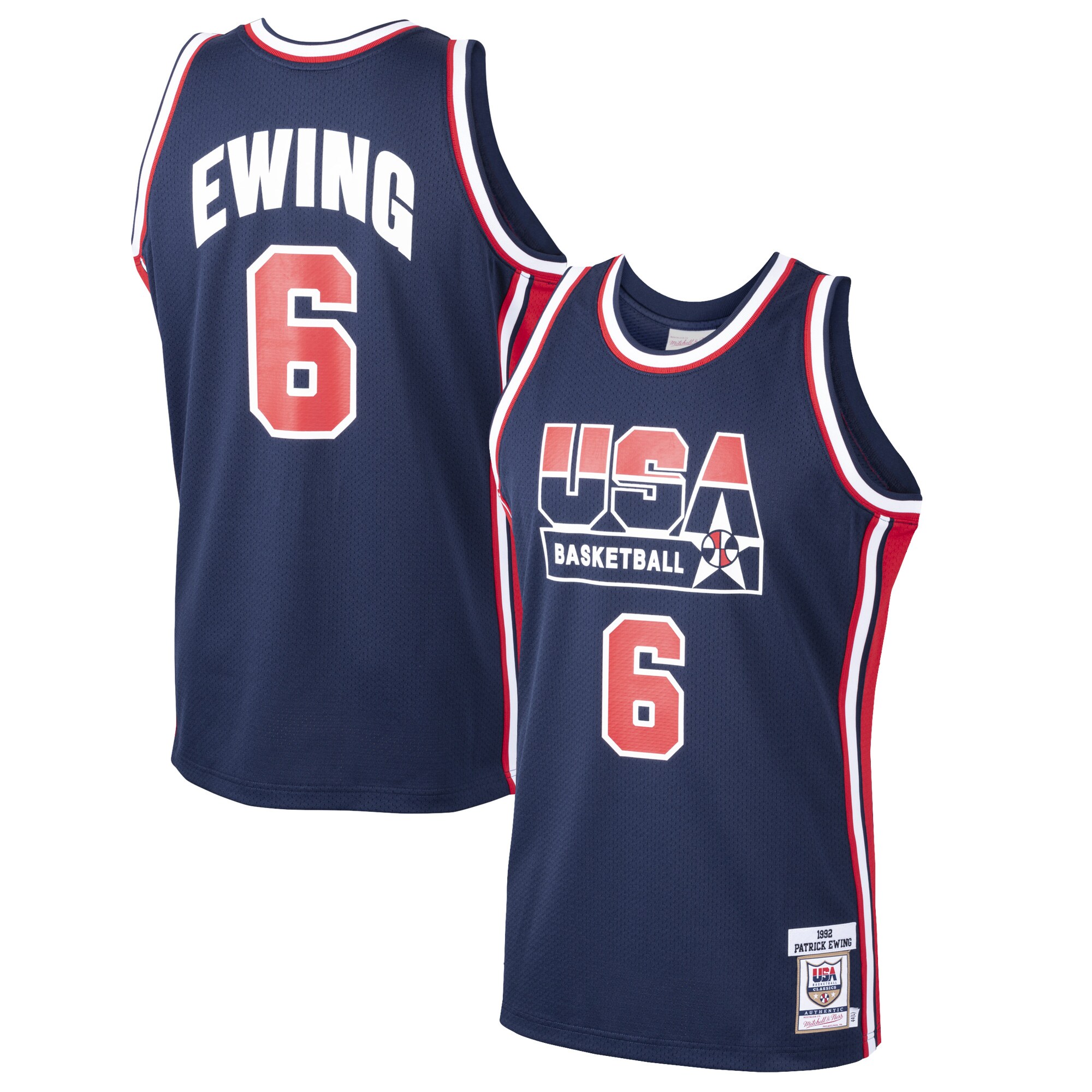 Patrick Ewing USA Basketball Mitchell & Ness Home 1992 Dream Team Authentic Jersey - Navy