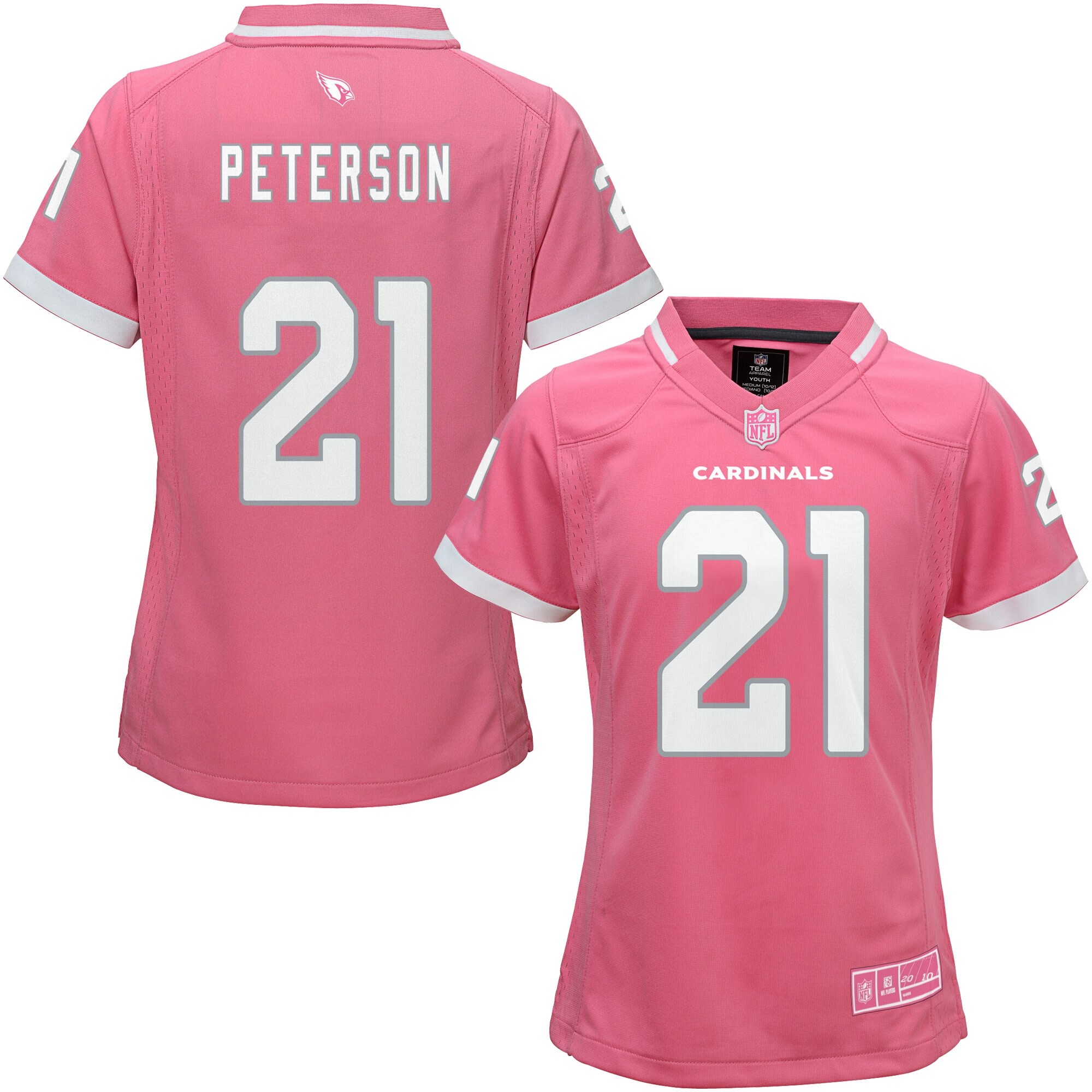 Patrick Peterson Arizona Cardinals Girls Youth Bubble Gum Jersey - Pink