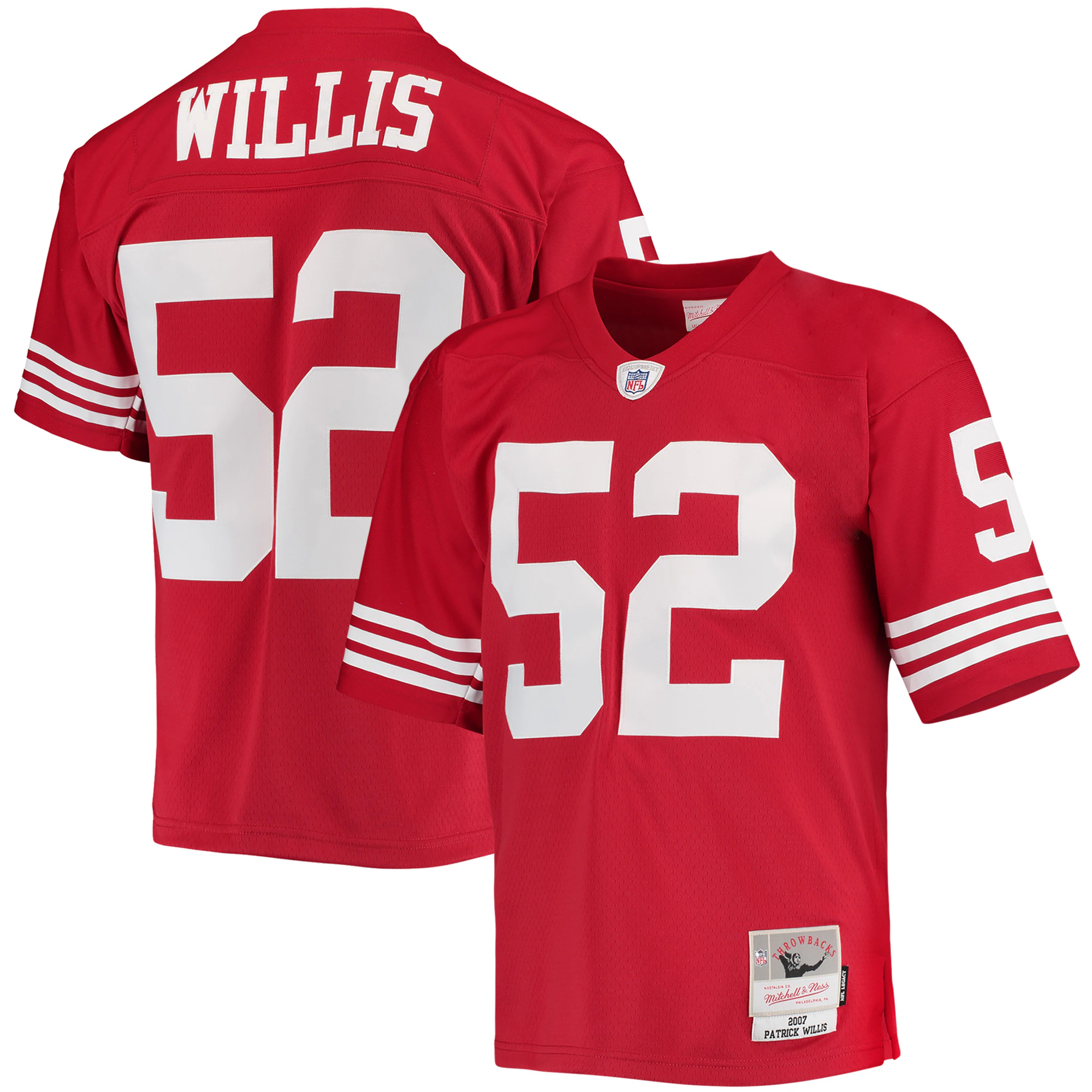 Patrick Willis San Francisco  Mitchell & Ness 2007 Legacy Replica Jersey - Scarlet