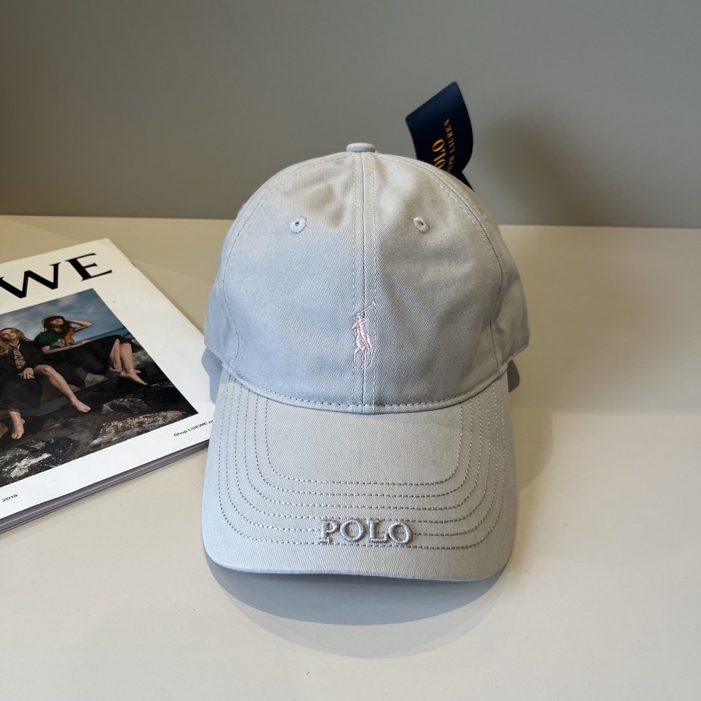 Polo Ralph Lauren Light Blue Cap - Pink Pony Logo