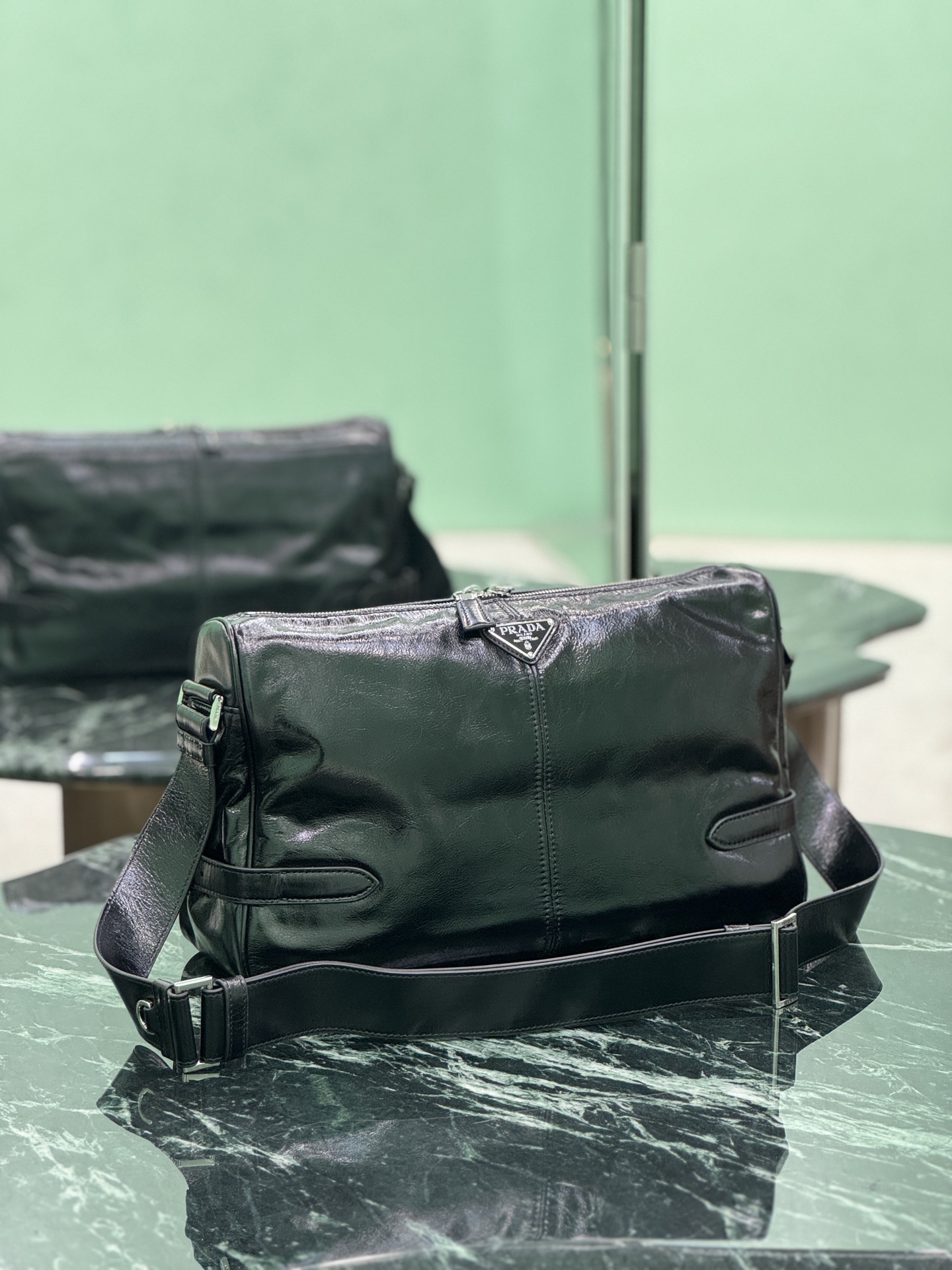 Prada Black Leather Shoulder Bag Prada