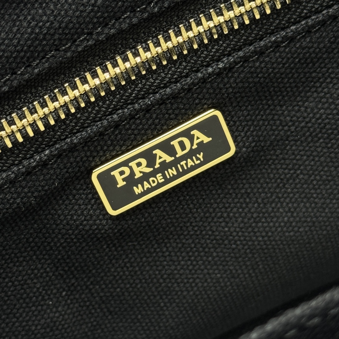 Prada Black Prada Jardinière cotton canvas mini handbag | PRADA