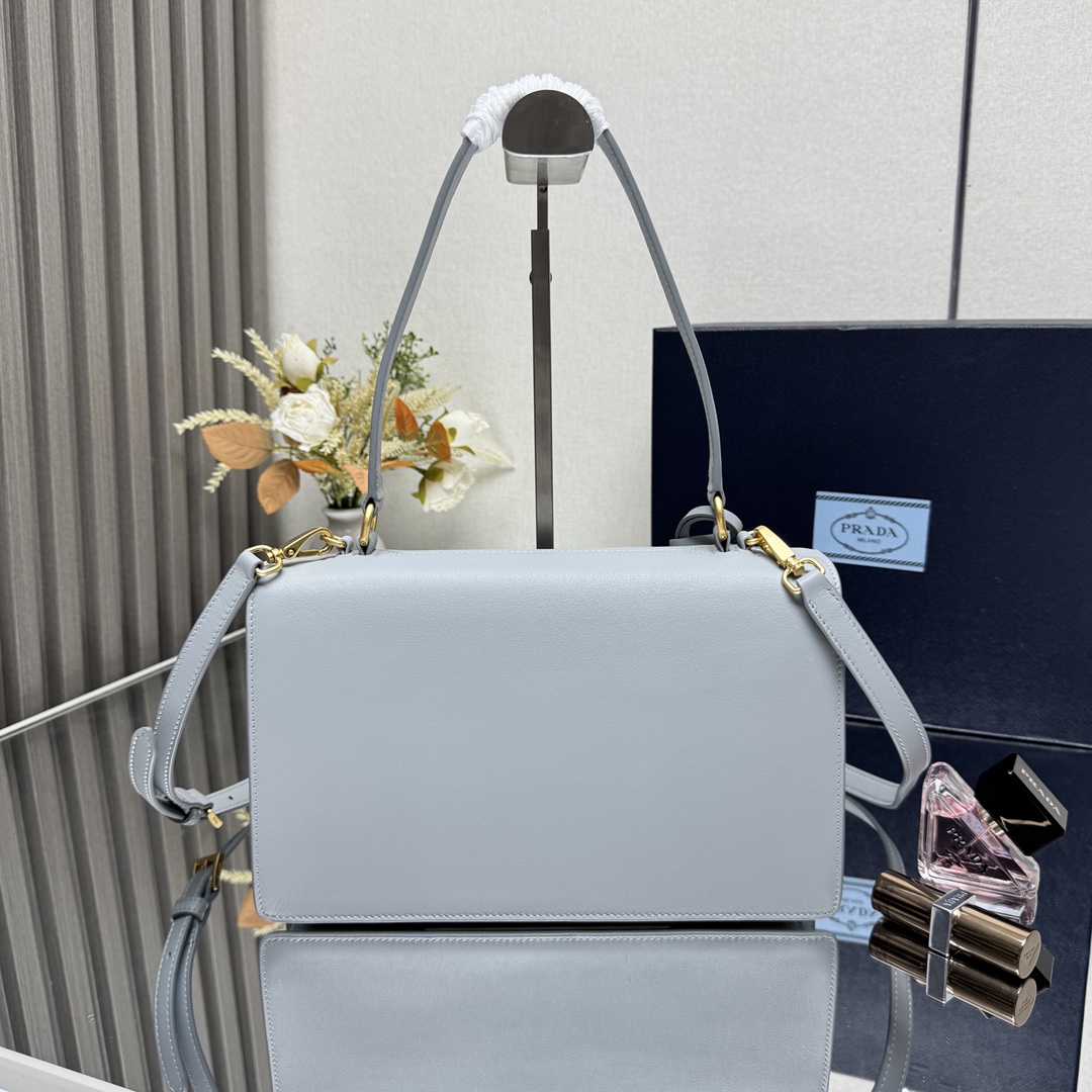 Prada PRADA SOFT SOUND LEATHER SHOULDER BAG