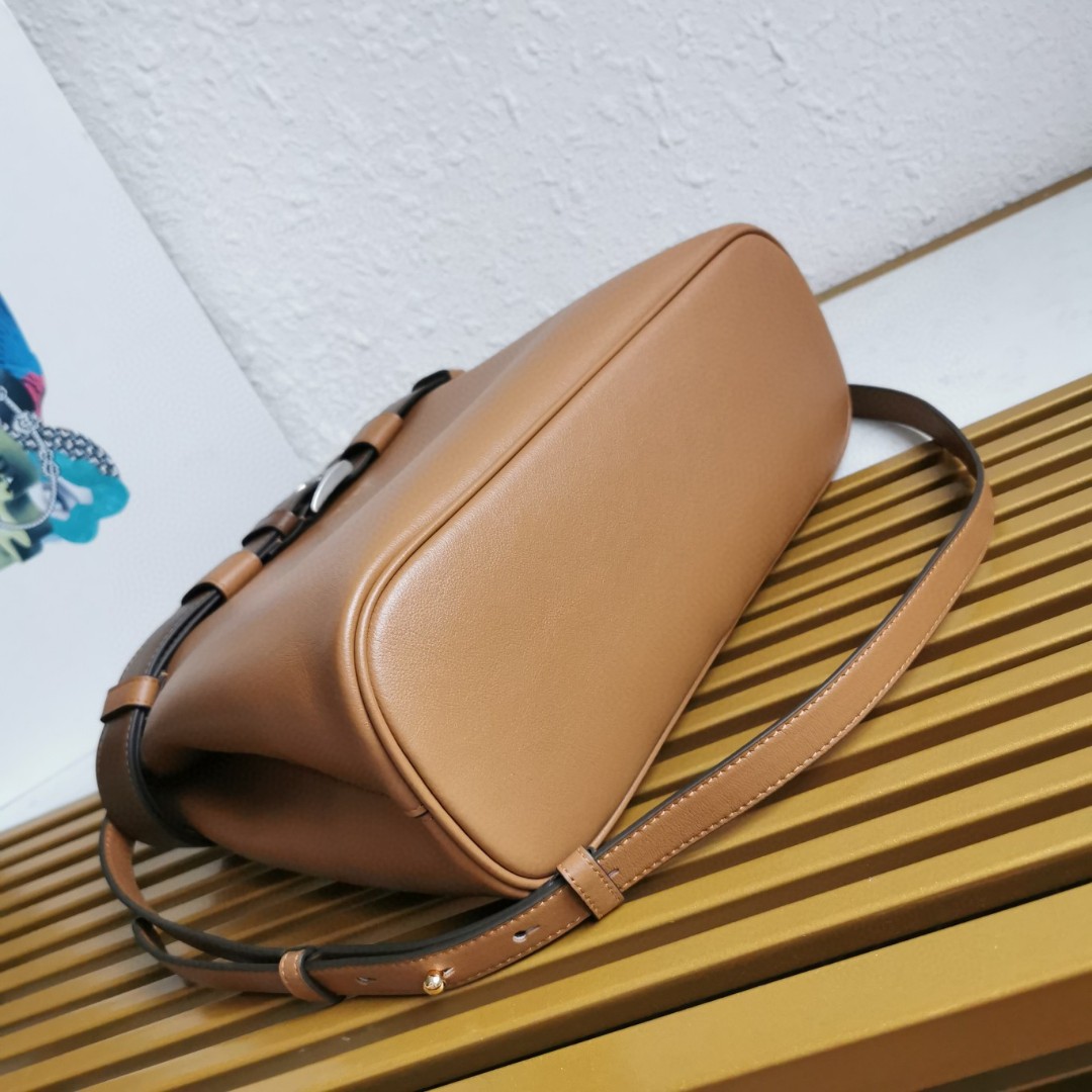 Prada Women´s Brown Buckle Leather Bag Others –
