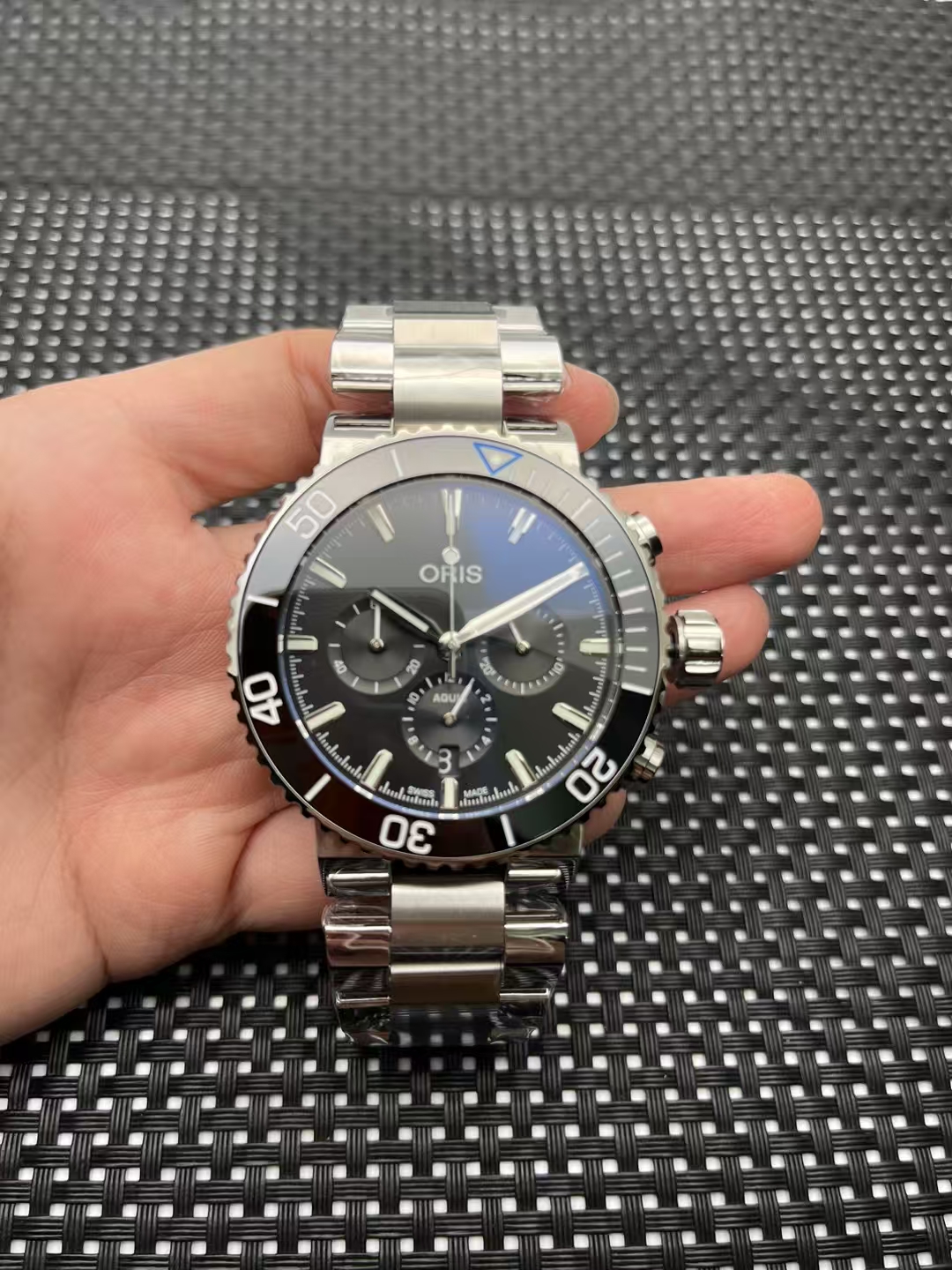 Oris Aquis Chronograph Blue - Stainless Steel Watch - Image 5