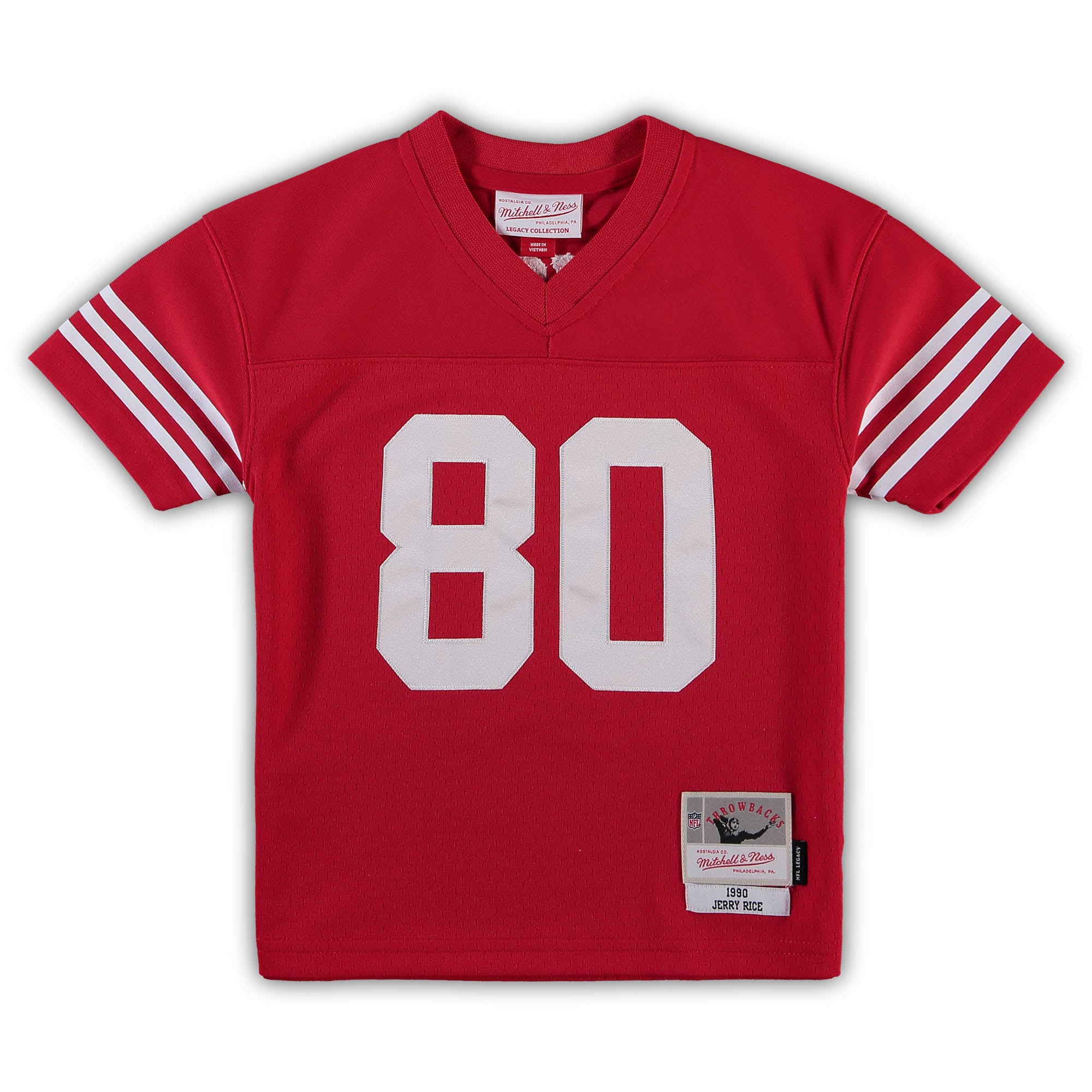 Preschool San Francisco  Jerry Rice Mitchell & Ness Scarlet 1990 Retired Player Legacy Jersey