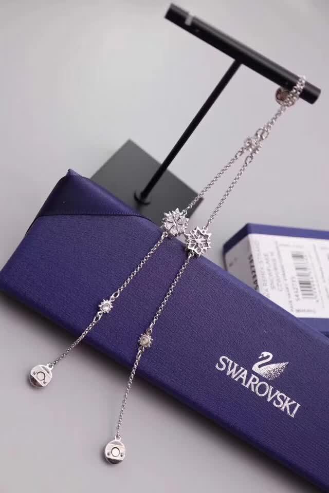 Swarovski Remix Collection Snowflake Strand, White, Rhodium Plated