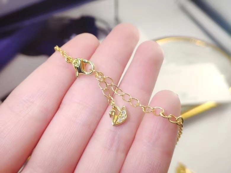 Swarovski Gold Swan Necklace