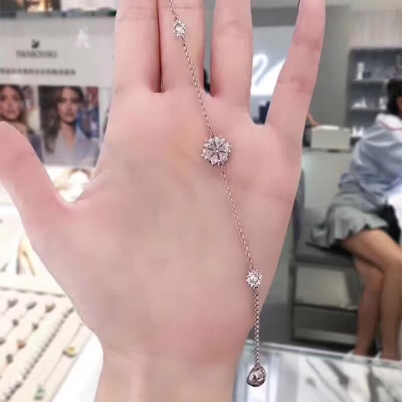 Swarovski Remix Collection Snowflake Strand, White, Rhodium Plated