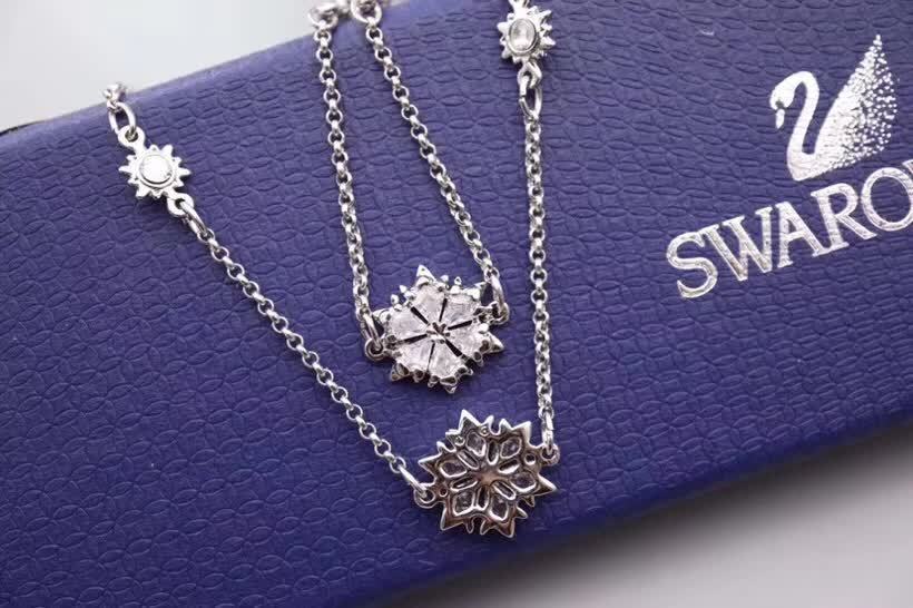 Swarovski Remix Collection Snowflake Strand, White, Rhodium Plated