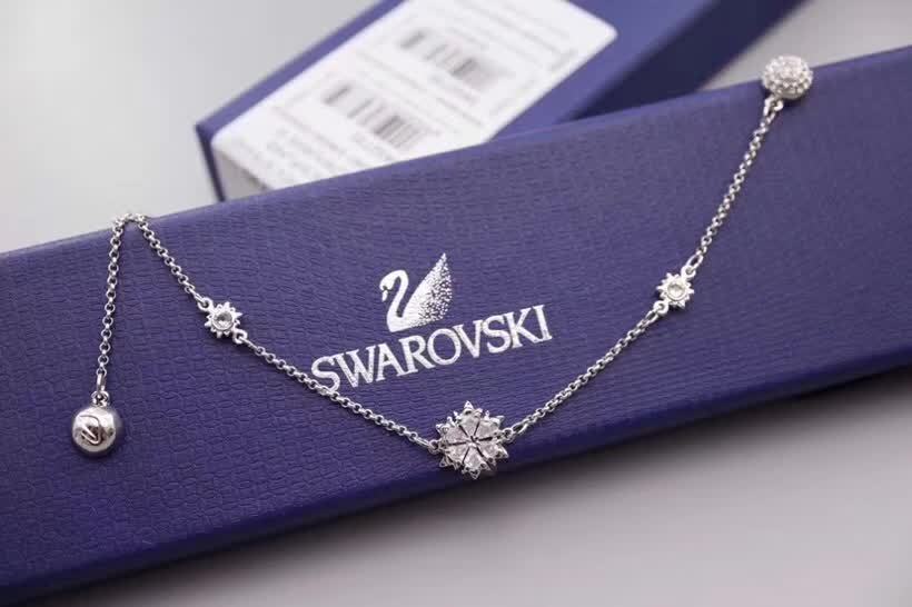 Swarovski Remix Collection Snowflake Strand, White, Rhodium Plated