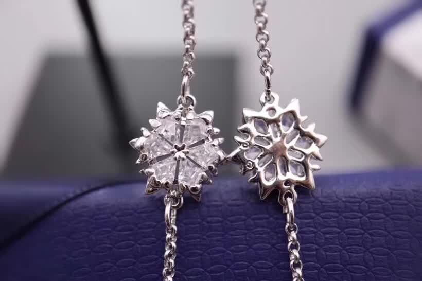 Swarovski Remix Collection Snowflake Strand, White, Rhodium Plated