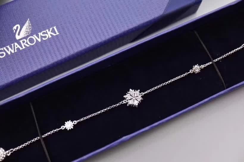 Swarovski Remix Collection Snowflake Strand, White, Rhodium Plated