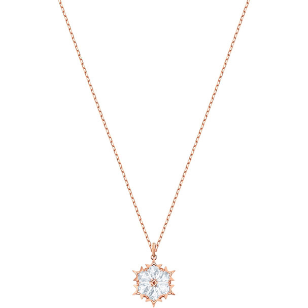 Swarovski Magic Snowflake Pendant Necklace – Rose Gold Tone Finish