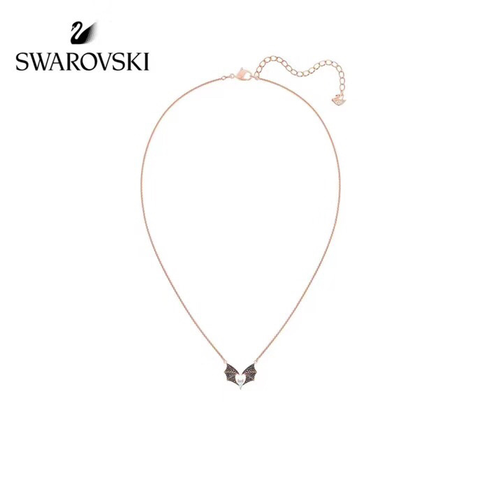 Swarovski Tarot Magic Bat Pendant Necklace, Rose Gold-tone Finish
