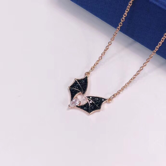 Swarovski Tarot Magic Bat Pendant Necklace, Rose Gold-tone Finish